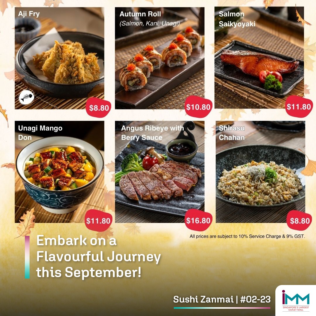 Delicious food and beverage options available at IMM