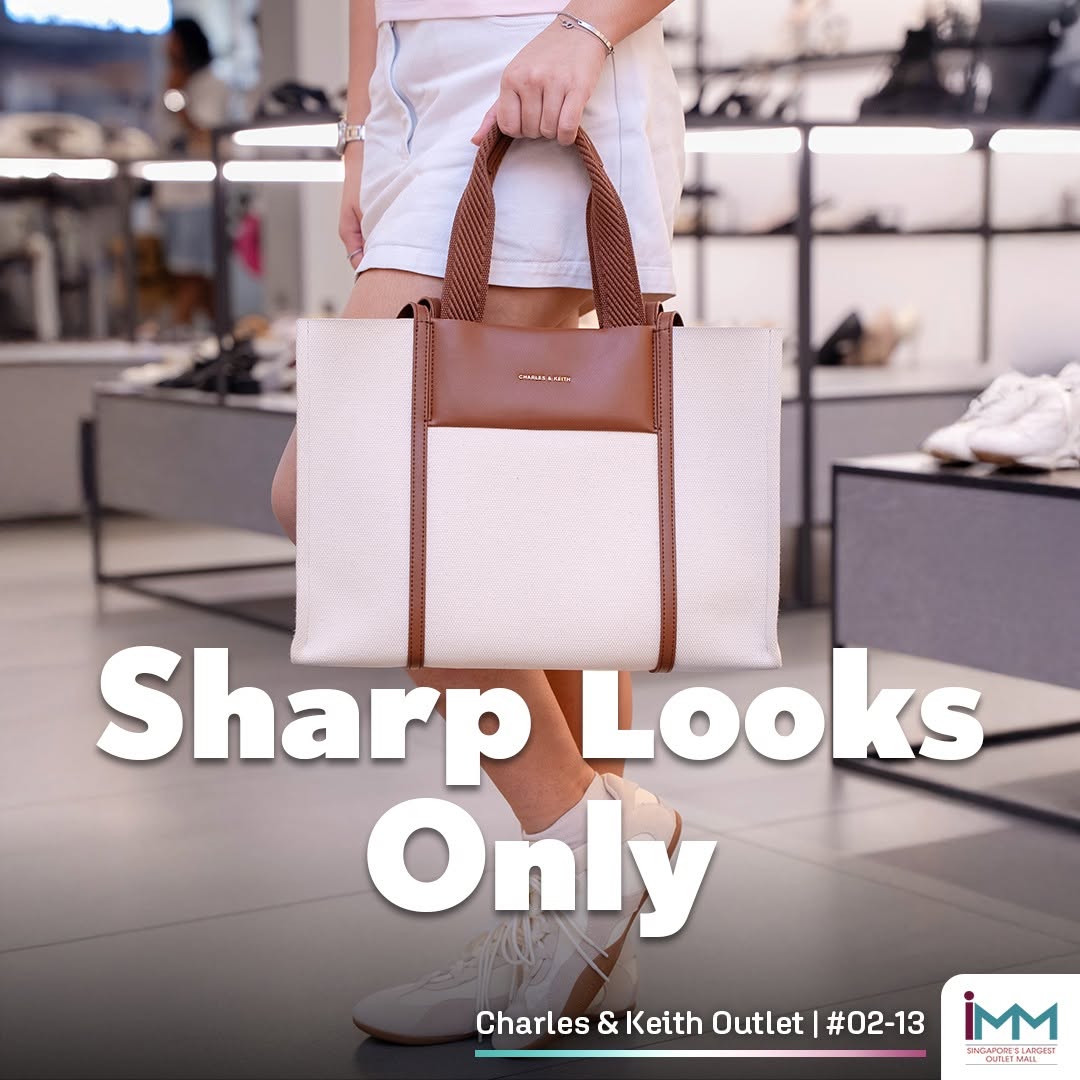 Charles & Keith two-tone tote bag from the Sharp Looks Only campaign