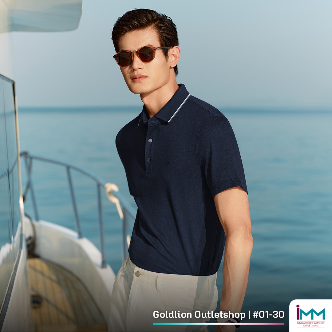 Modern wardrobe staples including shirts and leather goods by GOLDLION.