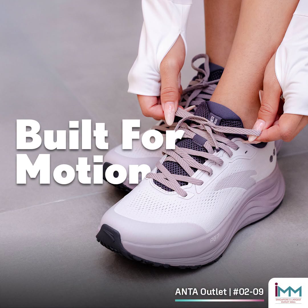 ANTA Outlet Built For Motion sportswear promotion at IMM