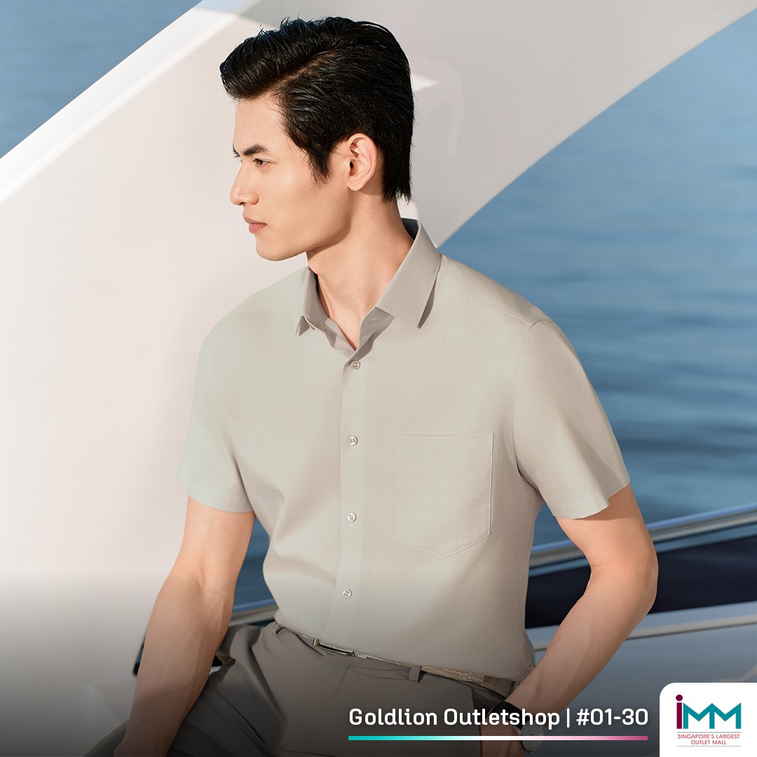 A selection of crisp shirts and leather accessories from GOLDLION.