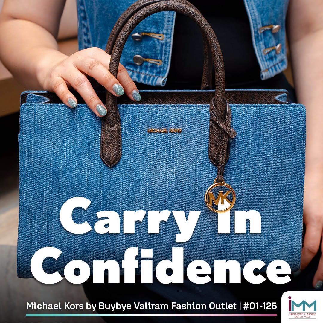 Michael Kors denim tote bag promotion at IMM