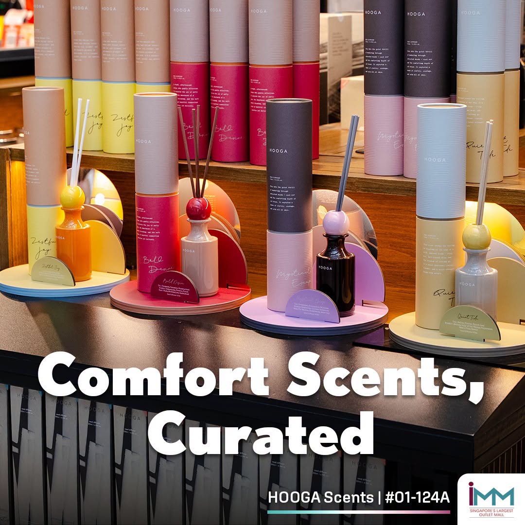 HOOGA Scents Comfort Scents reed diffusers at IMM