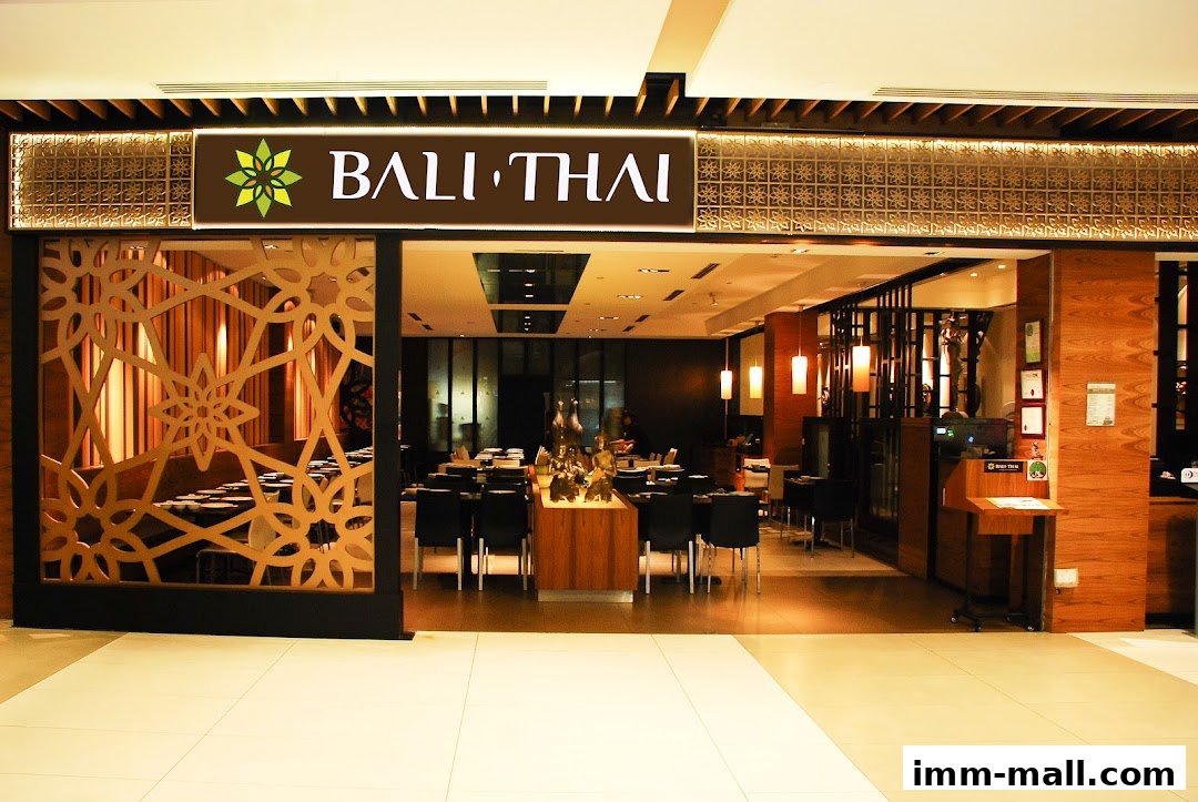 The exterior of the Bali Thai restaurant, showcasing its inviting interior and elegant decor.