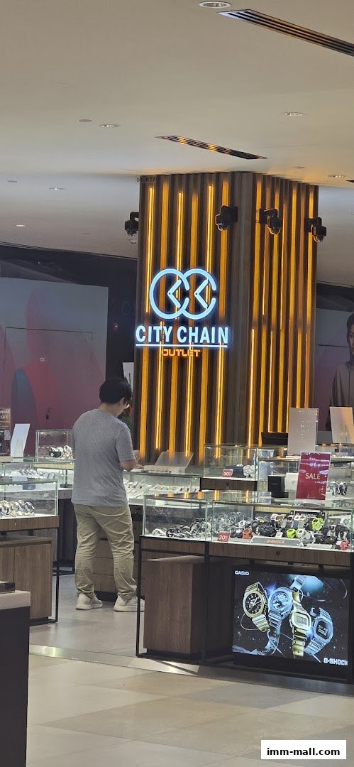 A customer browses watches at the City Chain Outlet store.