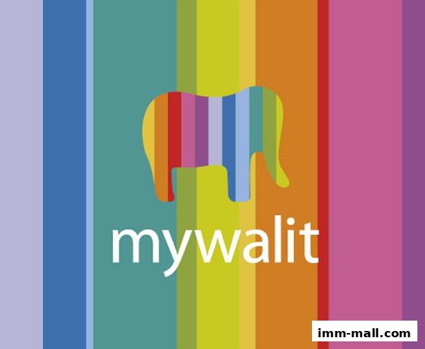 Mywalit logo featuring a colorful elephant silhouette against a striped background.