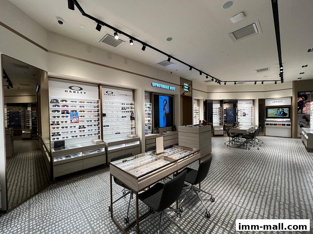 Interior view of Spectacle Hut IMM, showcasing a wide selection of eyewear and a modern retail display.