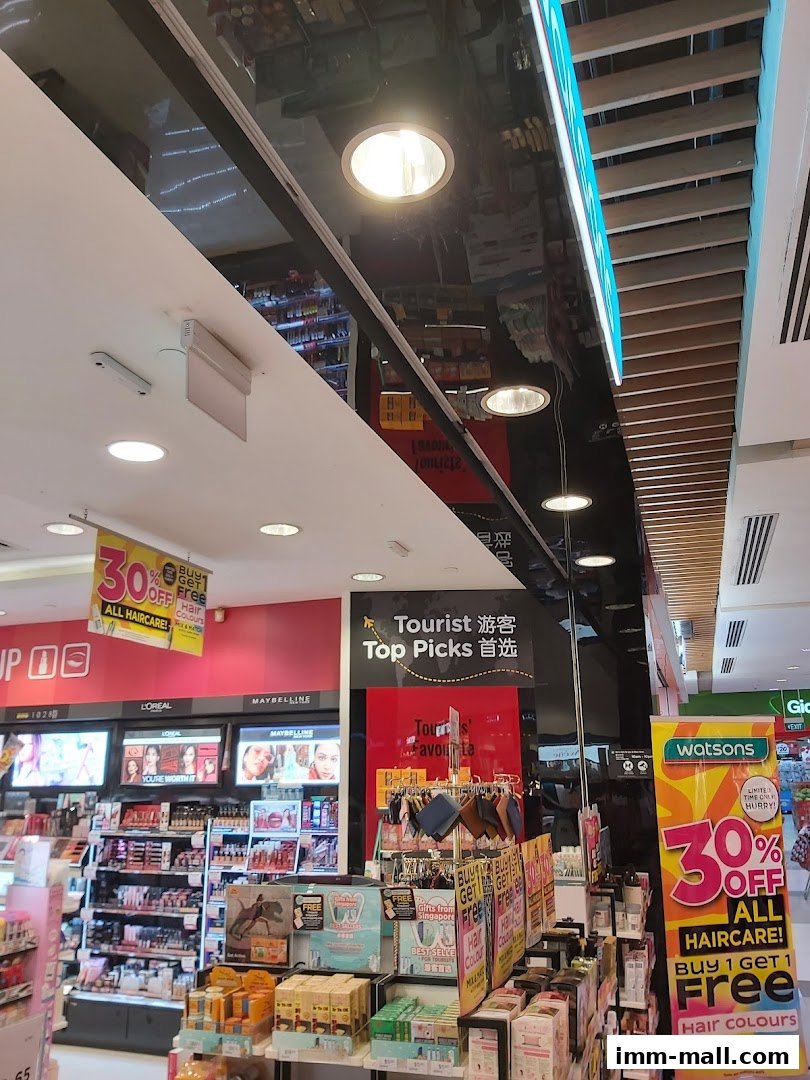 Watsons store interior showcasing beauty products and promotional signage.