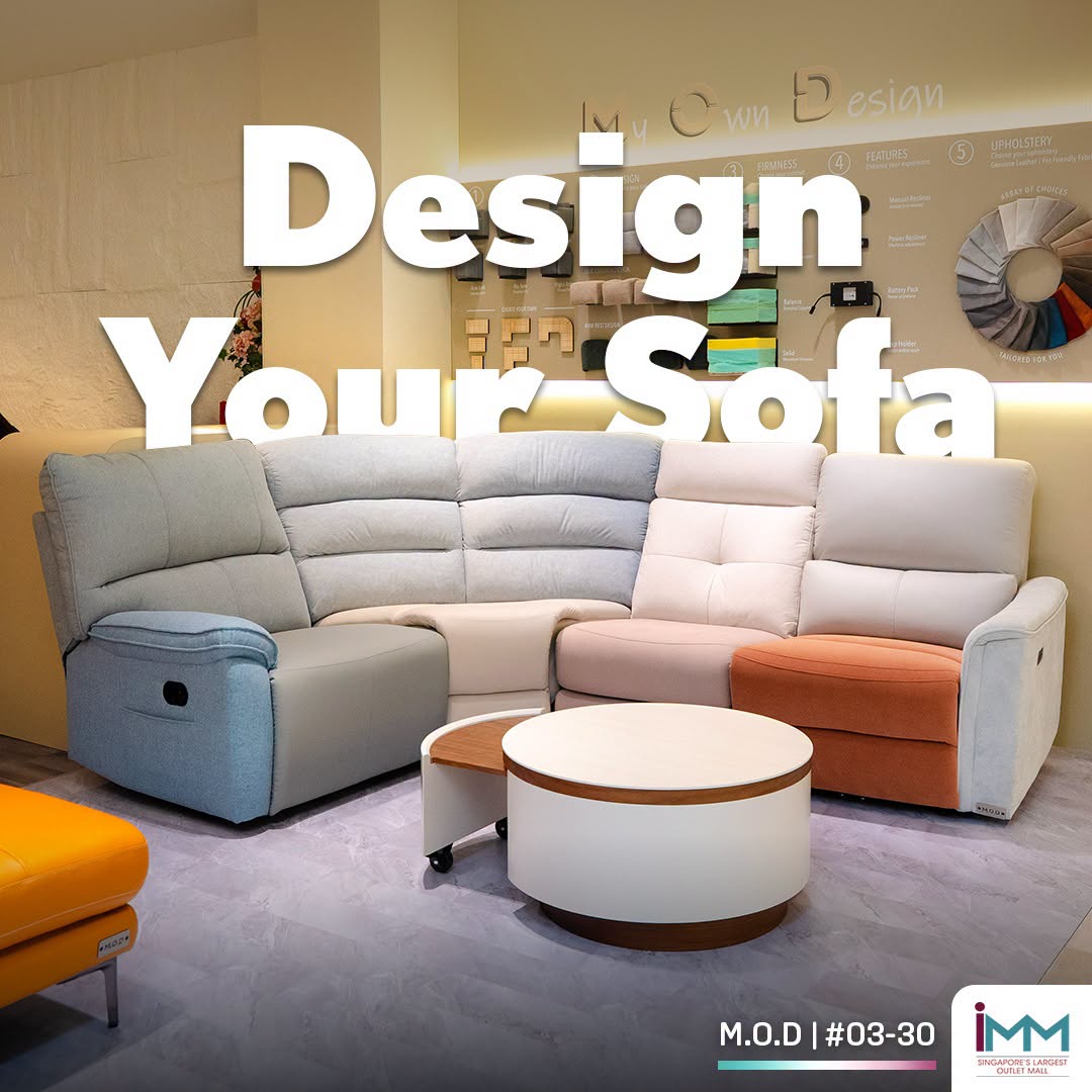 M.O.D customizable sofa display at IMM #03-30