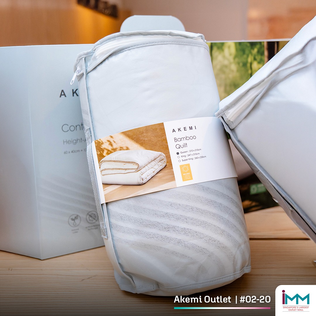High-quality AKEMI bedding and linens on display