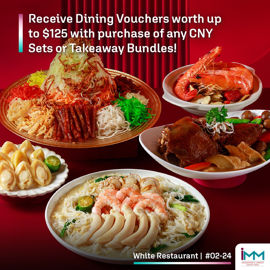 Festive Lunar New Year decorations at IMM