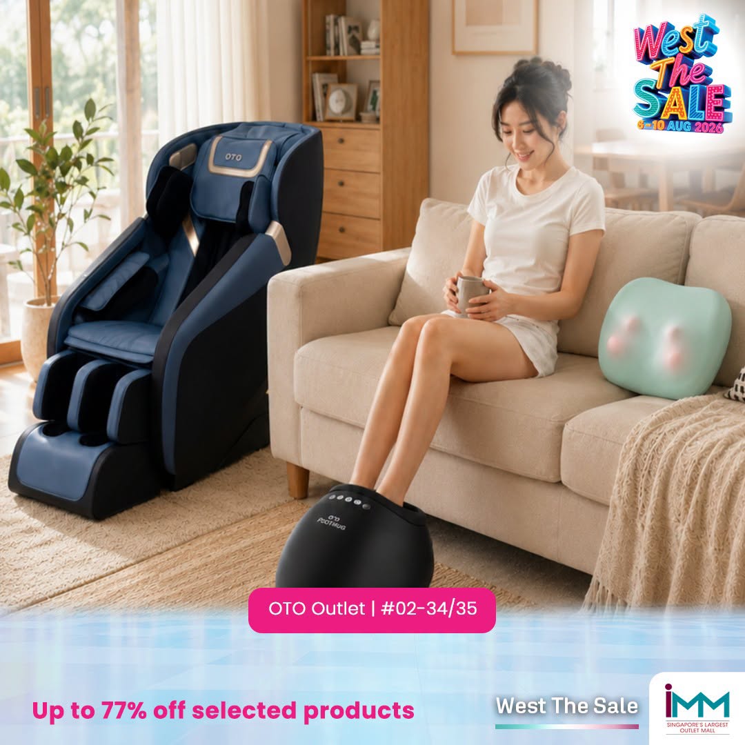 OTO massage chair promotion at West The Sale IMM