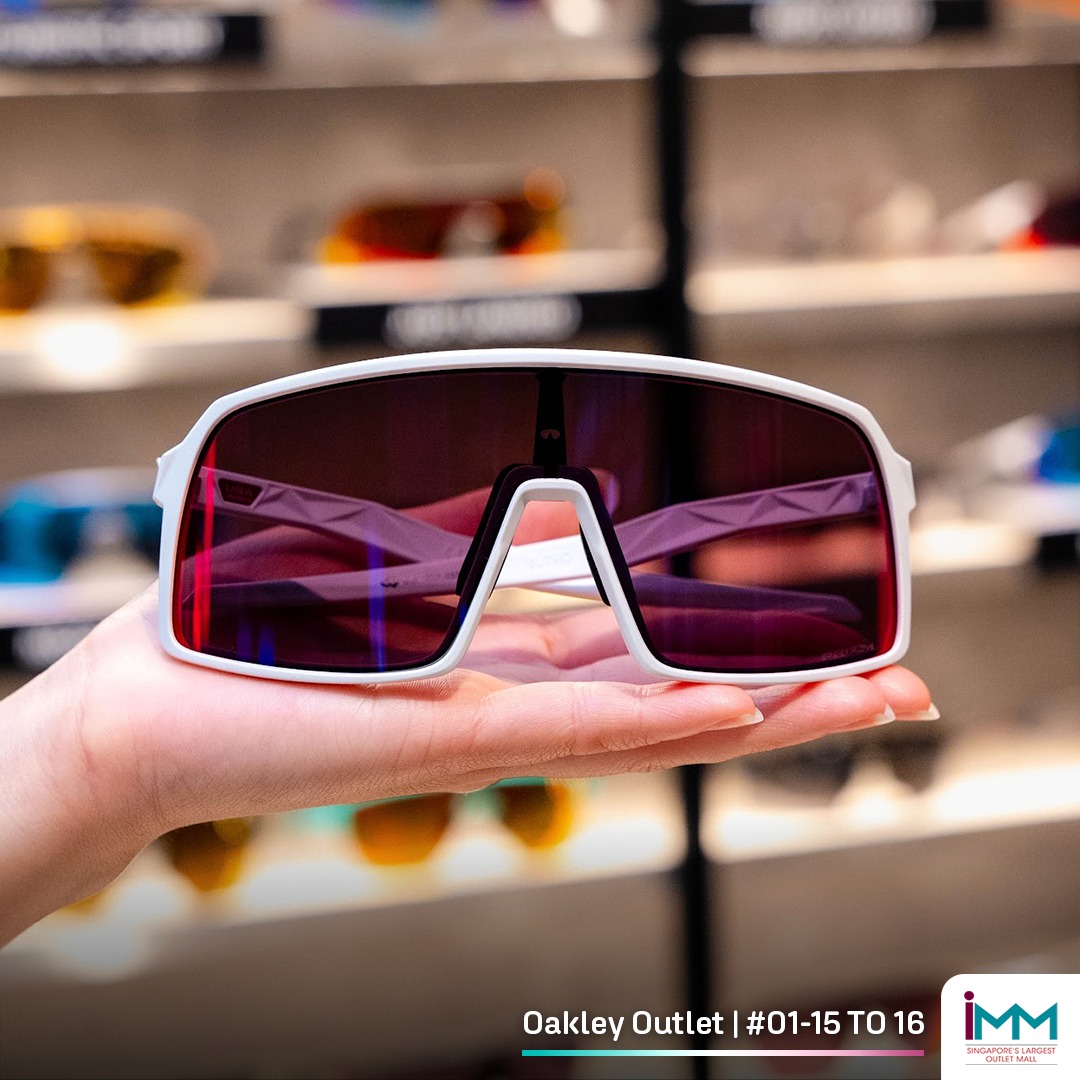 Close-up of Oakley performance eyewear