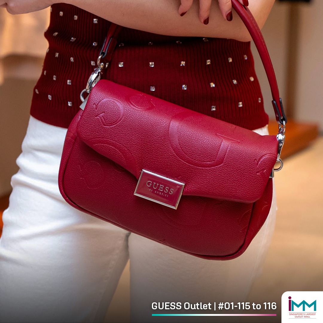 Stylish model showcasing GUESS winter fashion