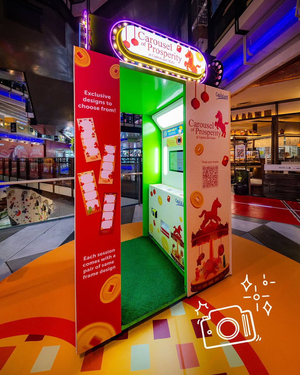 Festive photobooth featuring Chinese New Year themed photo strips